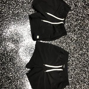 Black Vuori Shorts 2 pairs 5”